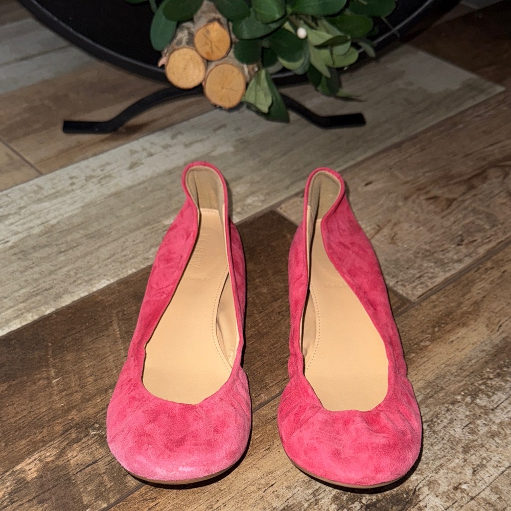 J. Crew Pink Suede Flats